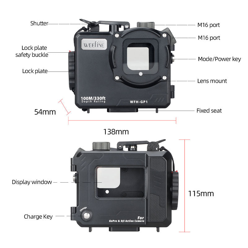 Weefine WFH-GP1 Action Camera Housing